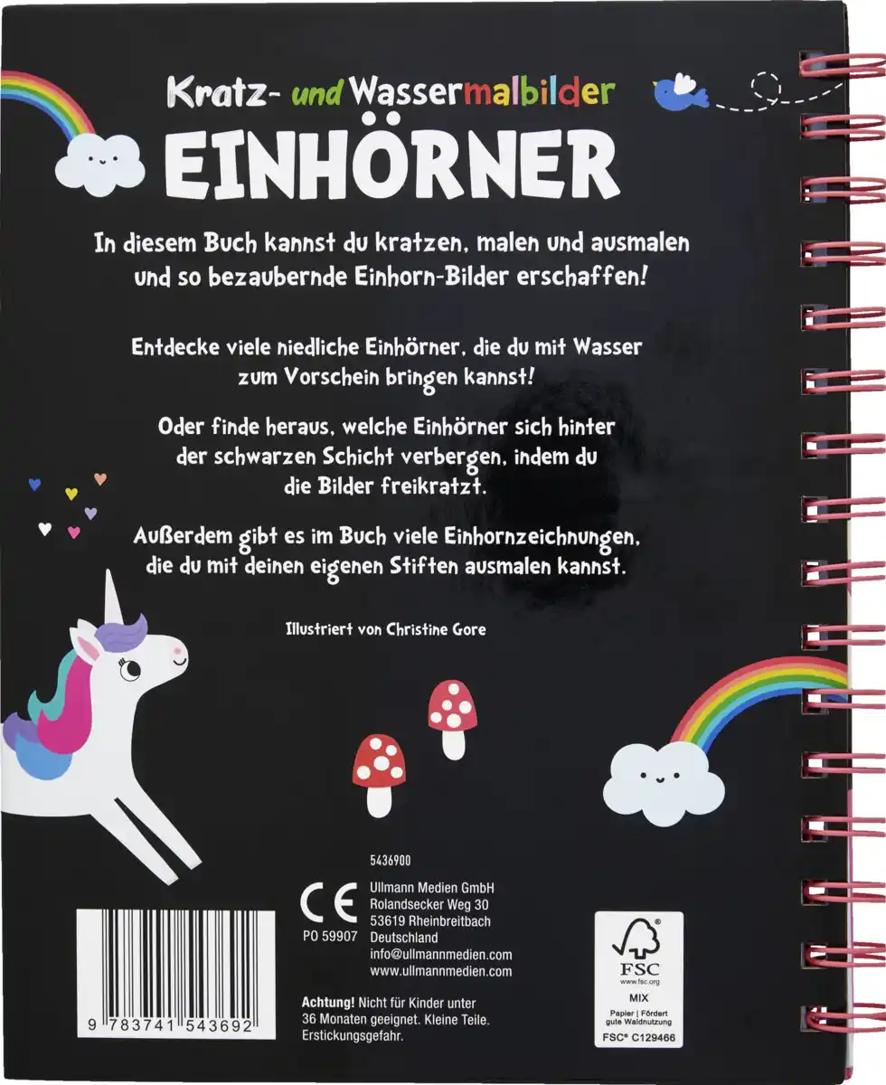 Bild 2 von IDEENWELT Kratz- und Wassermalbuch Einhorn