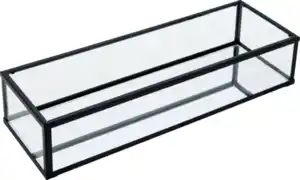 IDEENWELT Tablett Glas schwarz