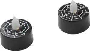 IDEENWELT Halloween-LED-Teelichte Spinne 4er-Set