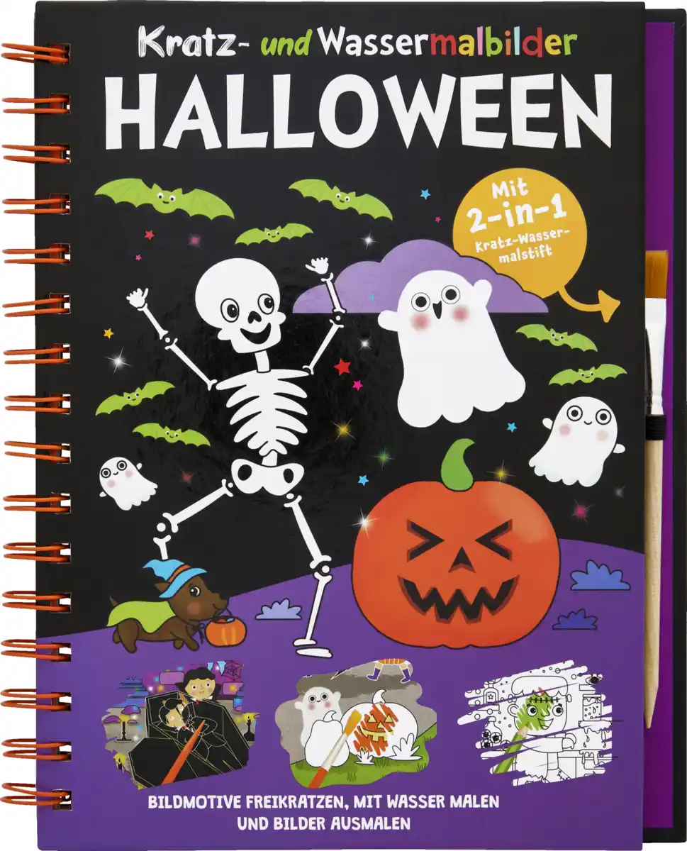 Bild 1 von IDEENWELT Kratz- und Wassermalbuch Halloween