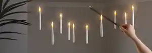IDEENWELT Schwebende LED-Kerzen 10er-Set