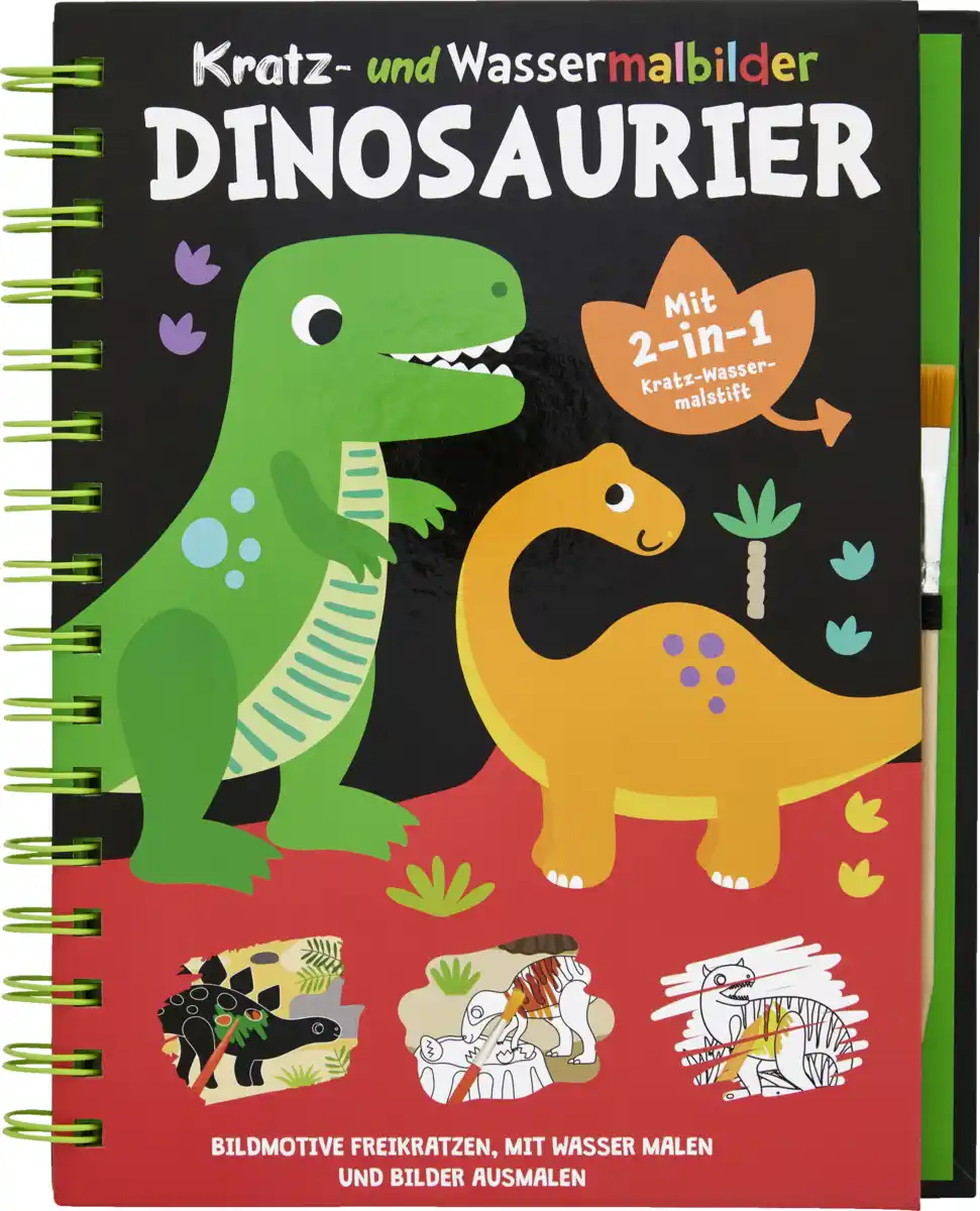 Bild 1 von IDEENWELT Kratz- und Wassermalbuch Dinosaurier