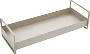 IDEENWELT Metall Tablett beige