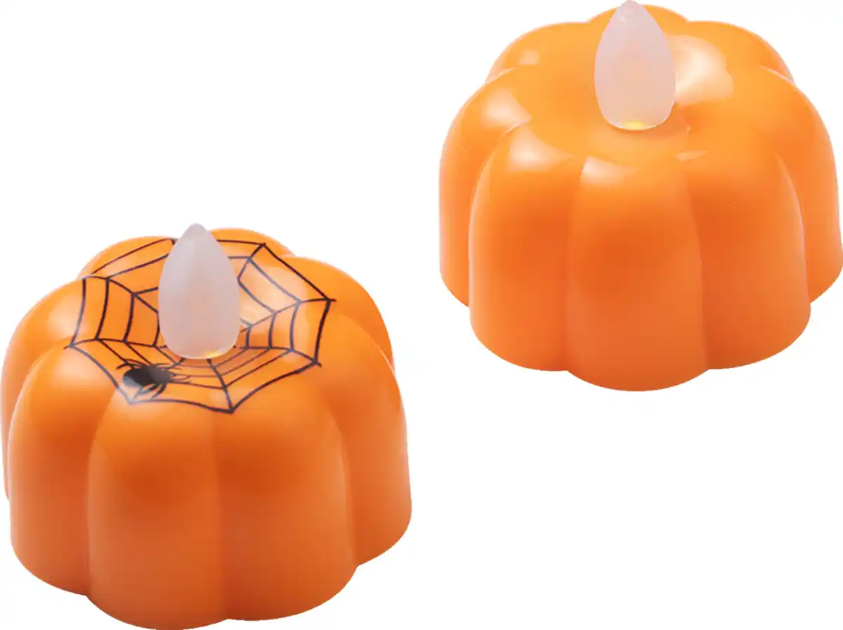 Bild 1 von IDEENWELT Halloween-LED-Teelichte Kürbis 4er-Set