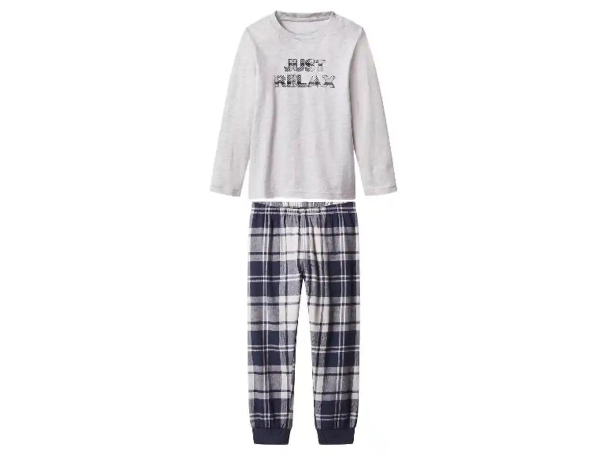 Bild 2 von lupilu® Kleinkinder Pyjama mit Hose aus Flanell