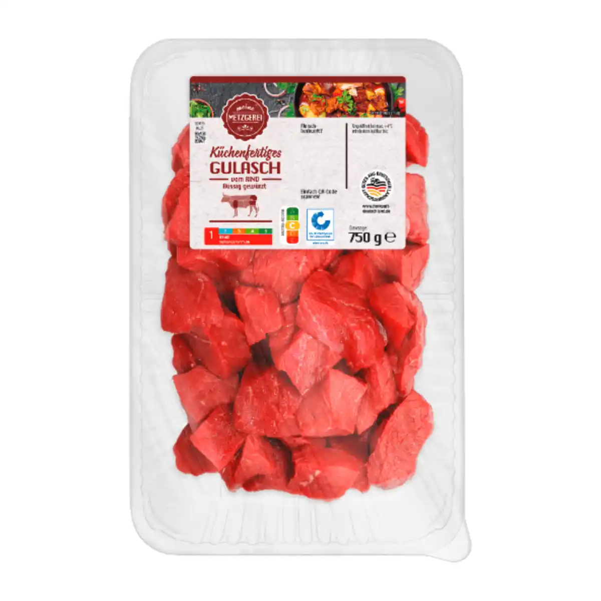 Bild 2 von MEINE METZGEREI Rindergulasch XXL 750g