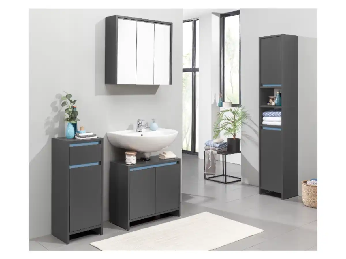 Bild 2 von LIVARNO home Spiegelschrank »OSLO«, kratzfest und pflegeleicht,  5 kg