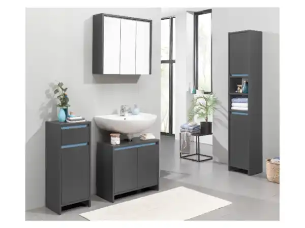 Bild 2 von LIVARNO home Spiegelschrank »OSLO«, kratzfest und pflegeleicht,  5 kg