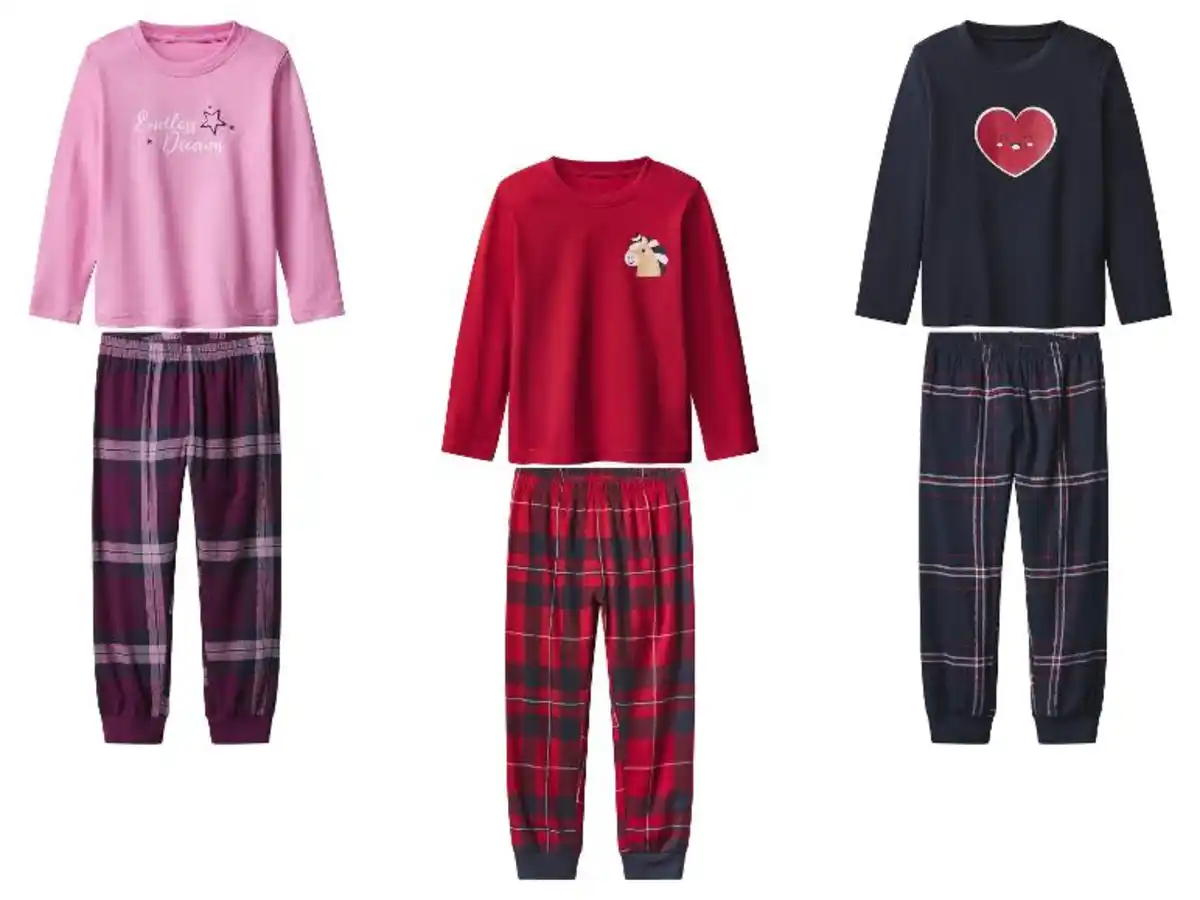 Bild 1 von lupilu® Kleinkinder Pyjama mit Hose aus Flanell
