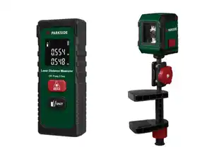 PARKSIDE® Laserentfernungsmesser »PLEM 20 B6« / Kreuzlinienlaser mit Klemme »PKLL 7 F7«