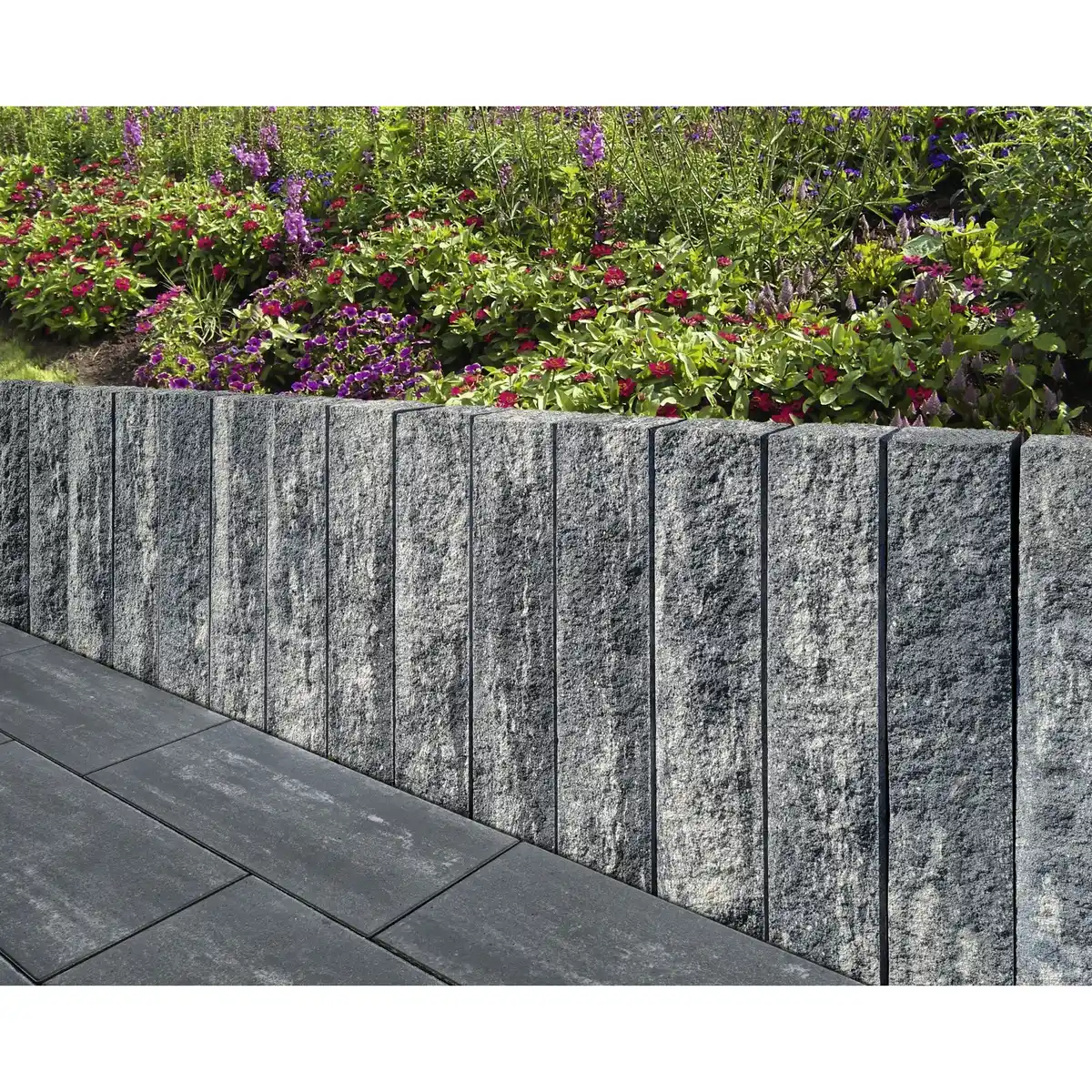 Bild 3 von Mr. GARDENER Mauerstein »Monza Mauerstein«, schwarz-weiß, Beton