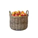 Bild 2 von Korb »Universell«, BxHxT: 24 x 40 x 32 cm, rund, Rattan/Baumwolle, braun