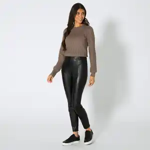 Damen-Leggings in Kunstleder-Optik