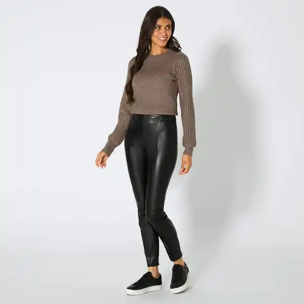 Bild 1 von Damen-Leggings in Kunstleder-Optik