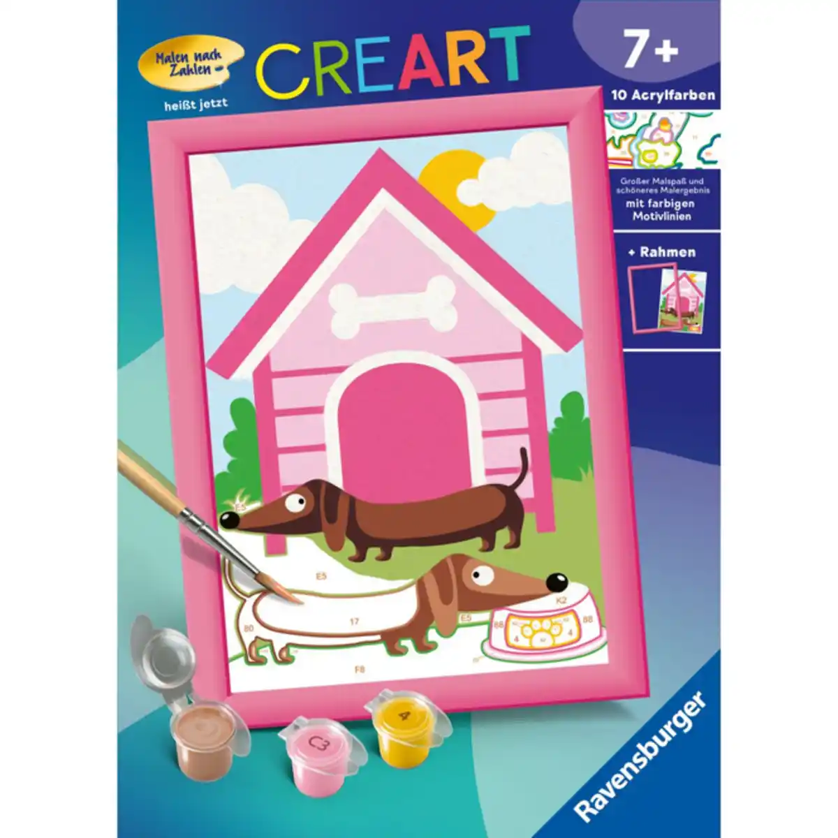 Bild 1 von Malen nach Zahlen - CREART&#174; - Charmante Dackel