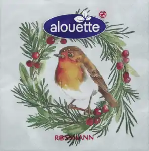 alouette Cocktail-Serviette Vogel