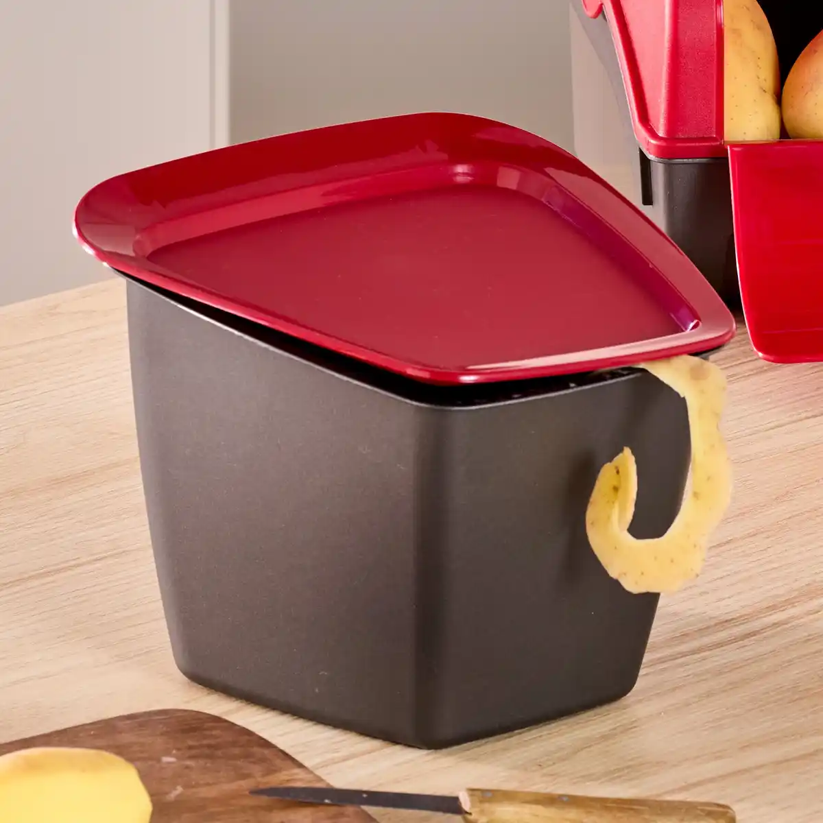 Bild 1 von Bio-Tischmülleimer mit abnehmbarem Deckel, ca. 21x22x17cm