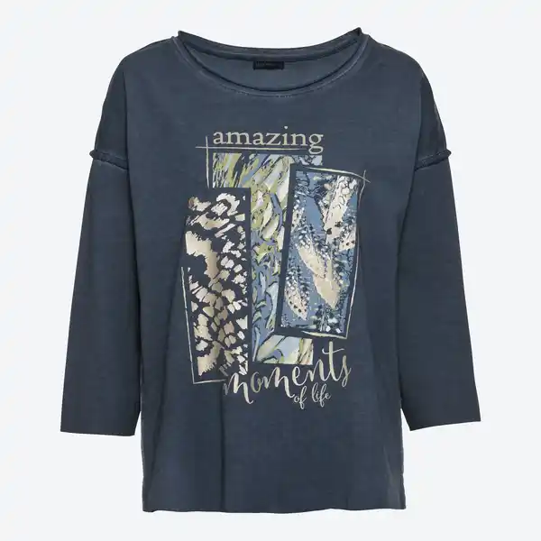 Bild 3 von Damen-Langarmshirt mit Oilwash-Veredelung