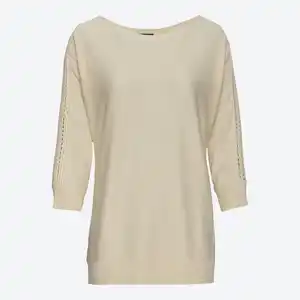 Damen-Pullover mit Spitze am Ärmel