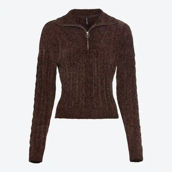 Bild 2 von Damen-Chenille-Troyer mit Reißverschluss