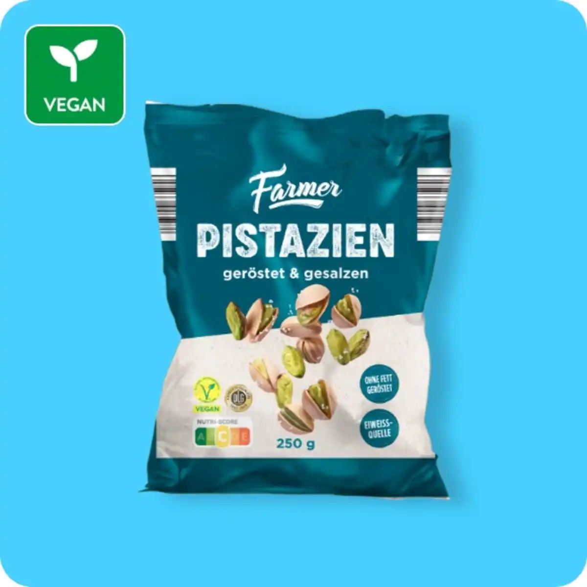 Bild 1 von FARMER Pistazien, Pistazien: geröstet & gesalzen oder Pistazien: geröstet & ungesalzen