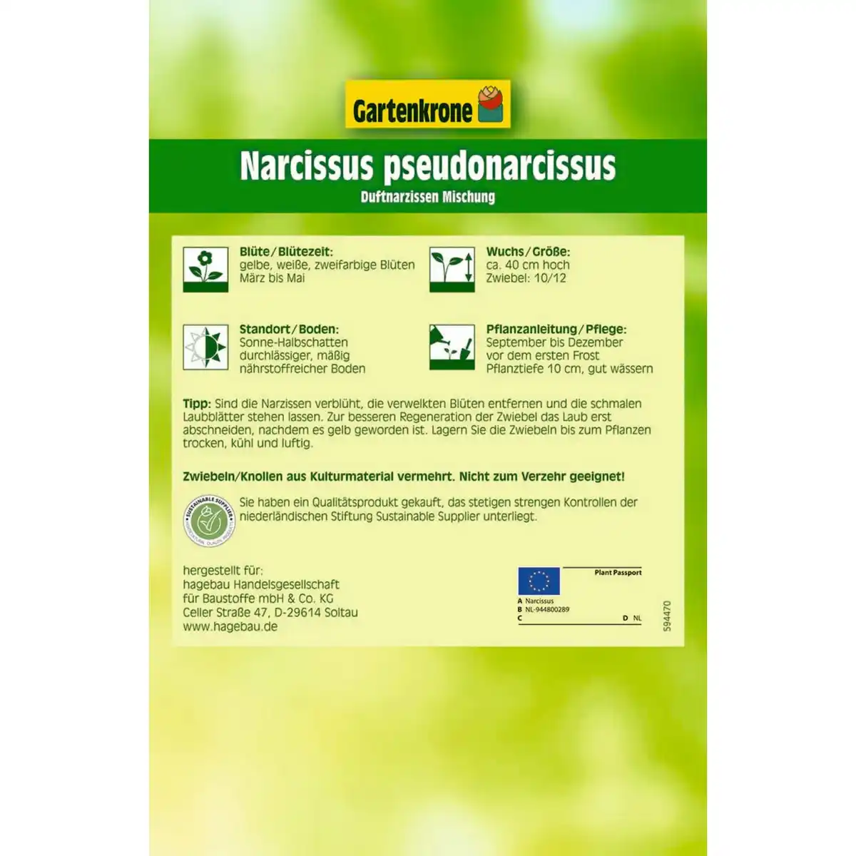 Bild 2 von Gartenkrone Narzissen »Duftmischung«, 5 Stück, gelb/orange