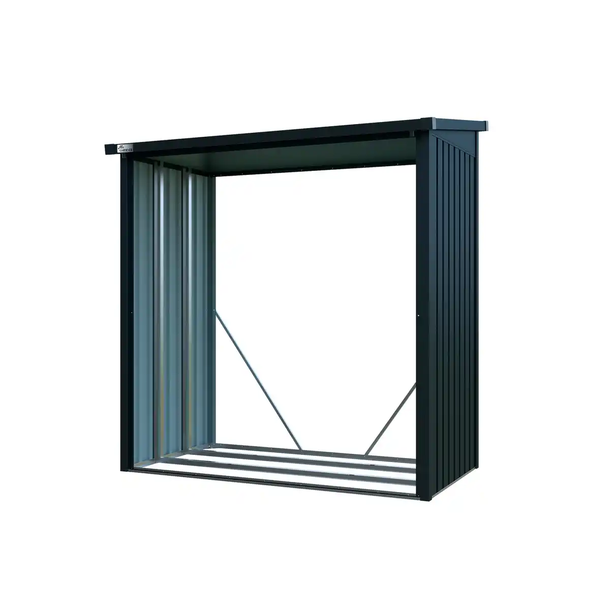 Bild 2 von Mr. GARDENER Holzregal, Stahlblech, 106x180x189 cm, metallic grau