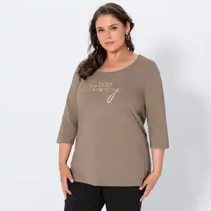 Damen-Langarmshirt mit 3/4 Arm, große Größen
