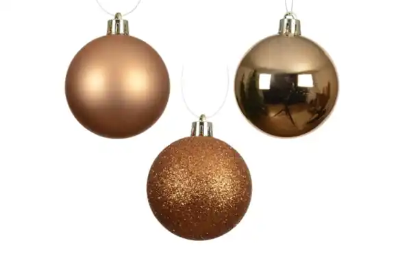 Bild 2 von Set Weihnachtskugeln, brandy, 6 cm