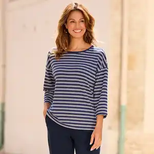 Damen-Langarmshirt mit Streifendesign