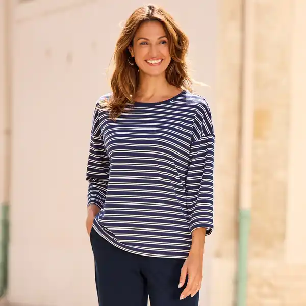 Bild 1 von Damen-Langarmshirt mit Streifendesign