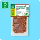 Bild 1 von NUR NUR NATUR Bio-Landhähnchen-Schenkelsteaks, Gewürzt