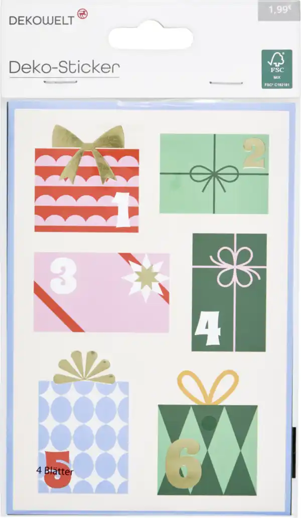 Bild 1 von DEKOWELT ADVENTSKALENDER STICKER