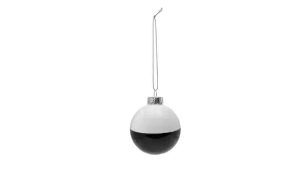 Bild 1 von Christbaumkugel, schwarz/weiß, 10 cm