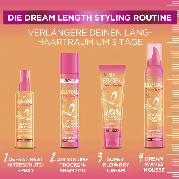 Bild 3 von L’Oréal Paris Elvital Hitzeschutzspray Dream Length Leave-In Anti-Frizz, 150 ml