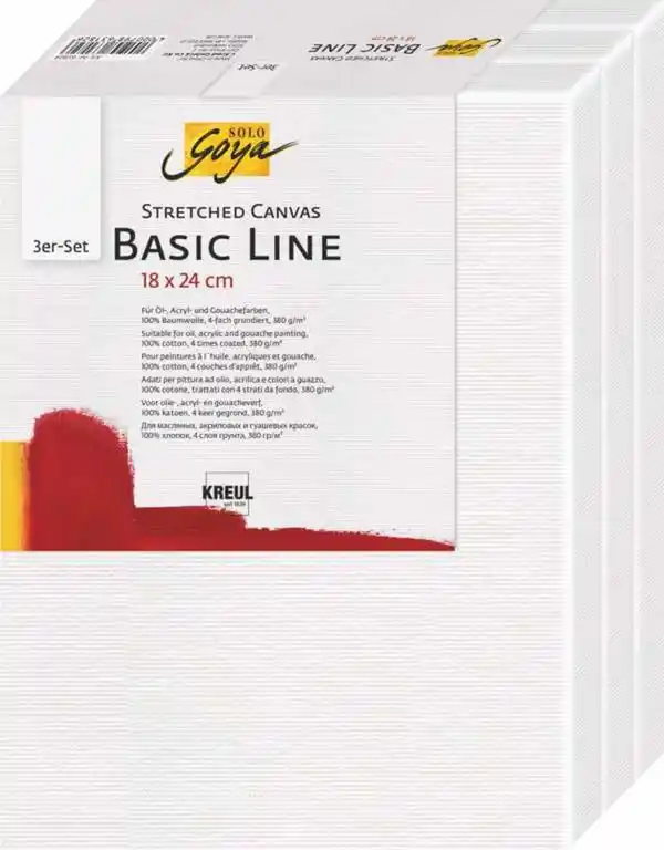 Bild 1 von KREUL SOLO GOYA Keilrahmen 3er Set Basic Line 18 x 24 cm, 3 Stk