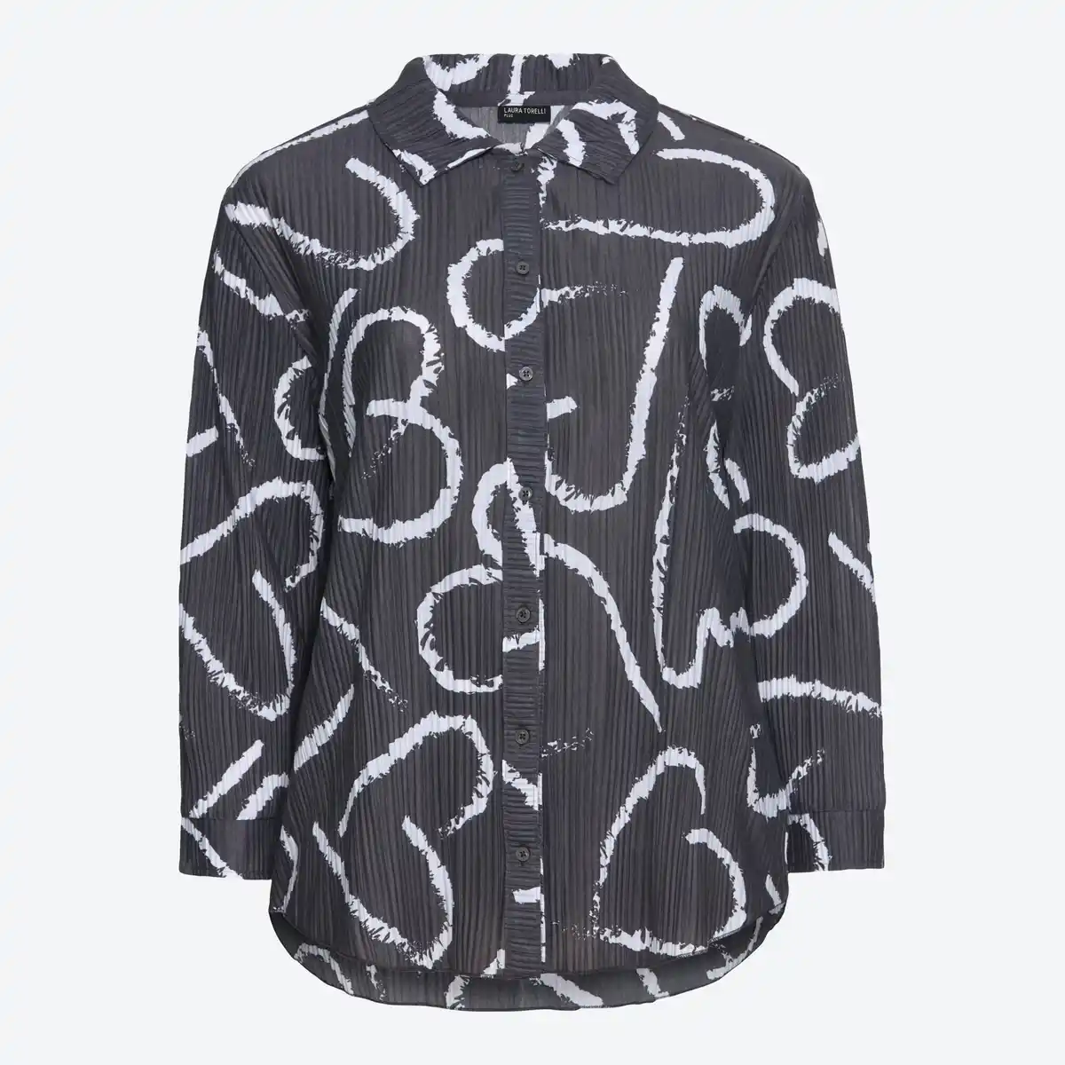 Bild 3 von Damen-Langarm-Bluse mit Herz-Muster, große Größen