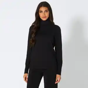 Damen-Rollkragen-Pullover mit Viskose