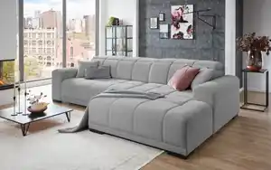 Wohnlandschaft Master, grau, Ottomane rechts