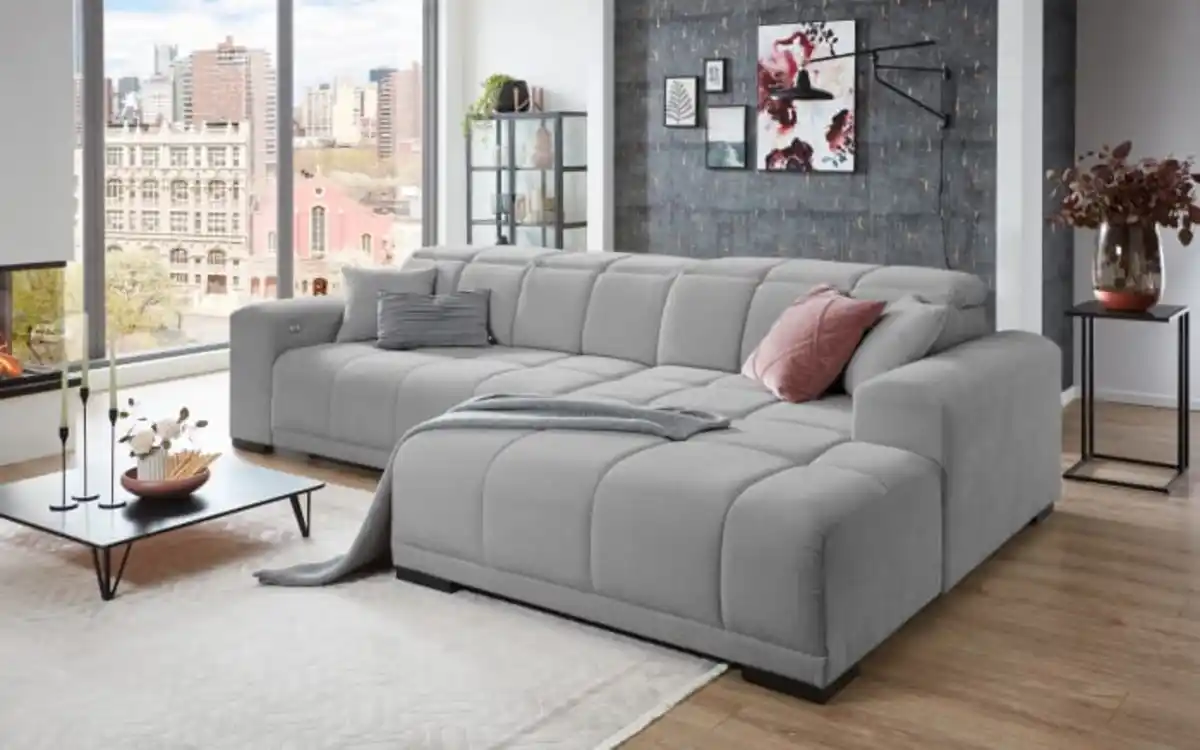 Bild 1 von Wohnlandschaft Master, grau, Ottomane rechts