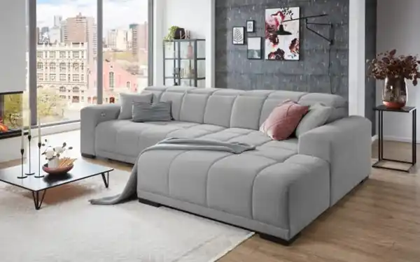 Bild 1 von Wohnlandschaft Master, grau, Ottomane rechts