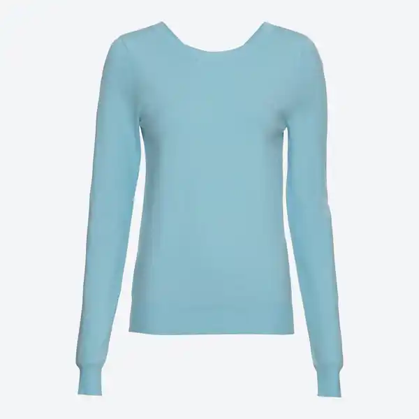 Bild 1 von Damen-Pullover mit V-Ausschnitt am Rücken
