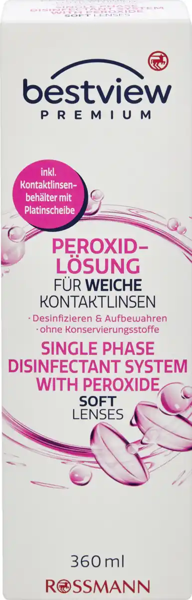 Bild 1 von BestView Premium Peroxid-Lösung für weiche Kontaktlinsen, 360 ml
