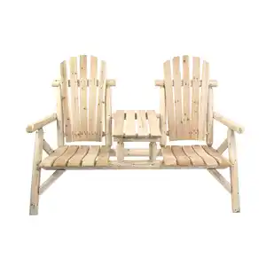 bellavista® Gartenbank 'Timber' 2-Sitzer Holz braun 155 x 104 x 83 cm