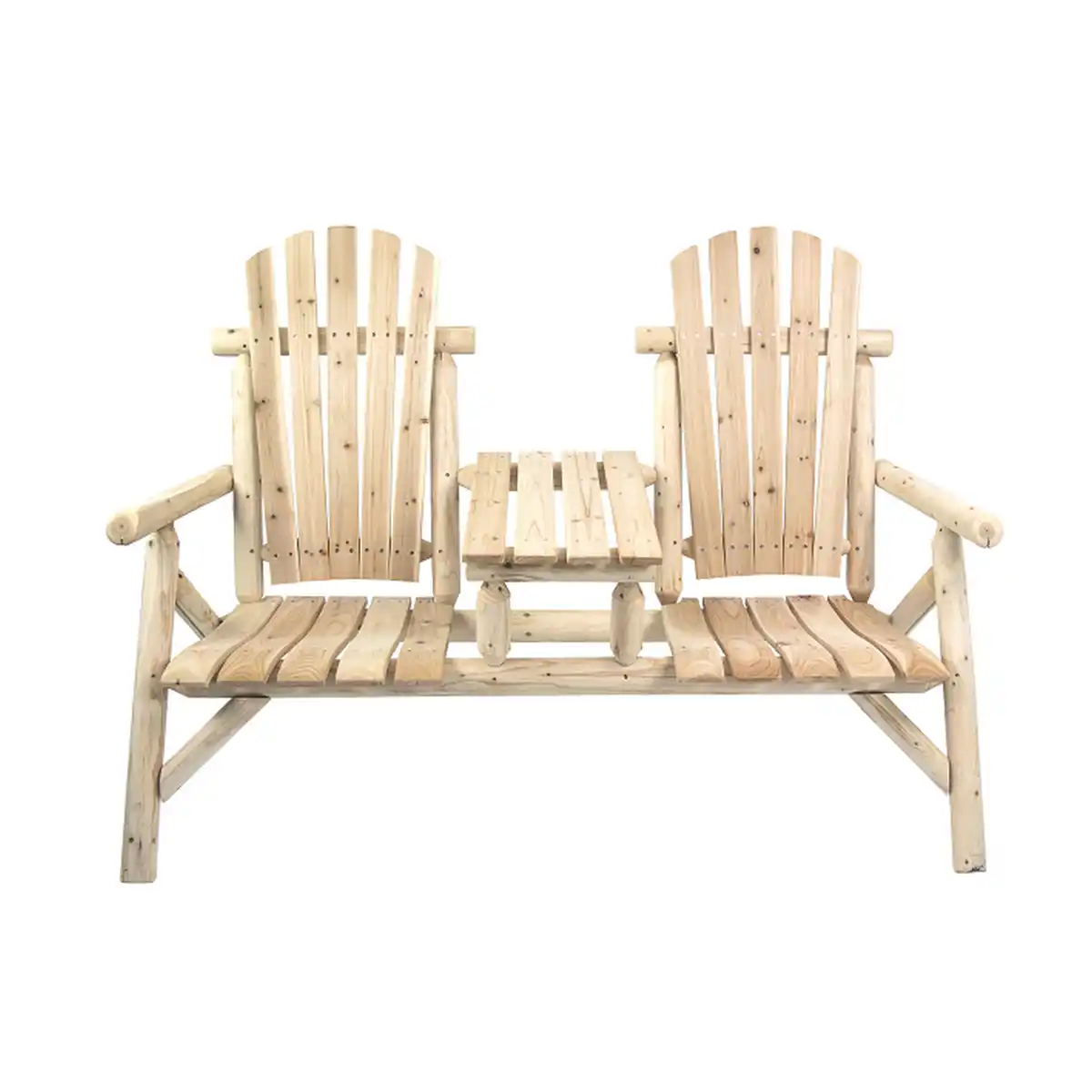 Bild 1 von bellavista® Gartenbank 'Timber' 2-Sitzer Holz braun 155 x 104 x 83 cm