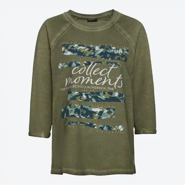 Bild 3 von Damen-Langarmshirt mit Oilwash-Veredelung