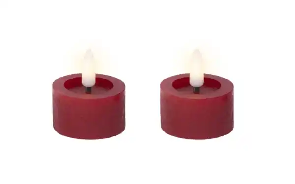 Bild 1 von 2er-Set LED-Teelicht, rot, 4,4 cm