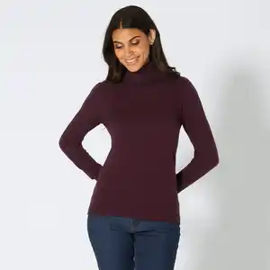 Damen-Rollkragen-Pullover mit Viskose