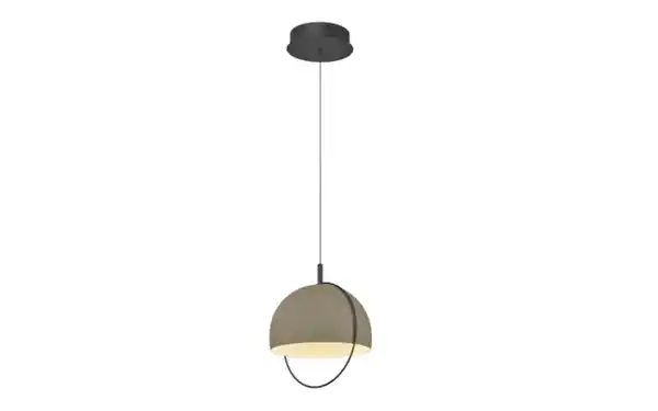 Bild 1 von LED-Pendelleuchte Hoop, olivgrün, inkl. Fernbedienung