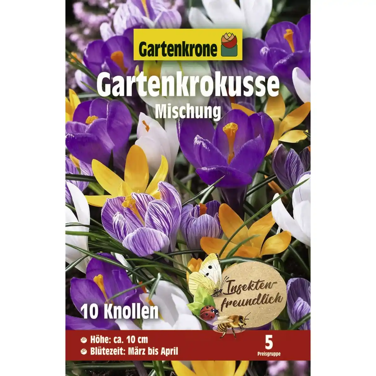 Bild 1 von Gartenkrone Gartenkrokusse, 10 Blumenzwiebeln, mehrfarbig